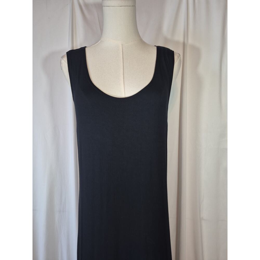Bryn Walker Piers Modal Ponte Round Neck Midi Dress Black Medium View 4